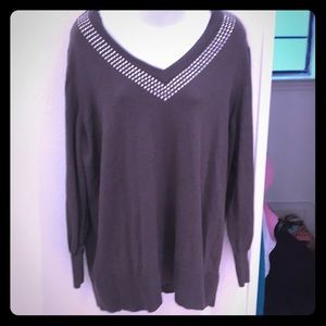 🐻NWOT Dark Gray Studded Sweater XL🐻